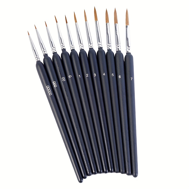 10Pcs/set Wolf Hair Hook Line Pen Fine Paint Brush Pen Set Artist