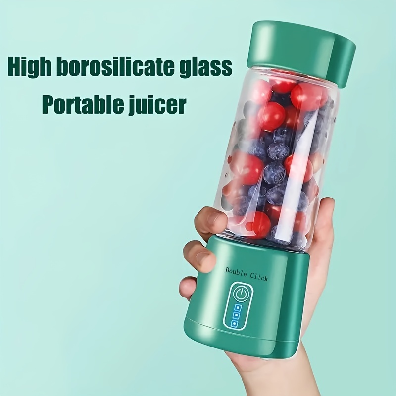 portable wireless juicer usb rechargeable glass plastic ideal for kitchen dining details 8