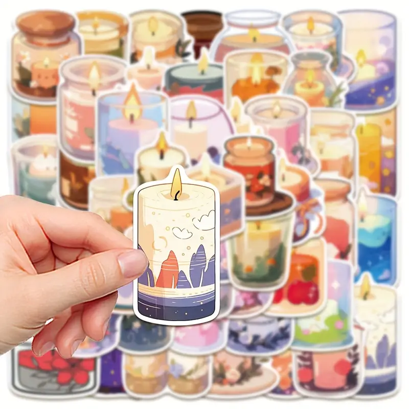 Fresh And Scented Candle Stickers Notebook Computer - Temu
