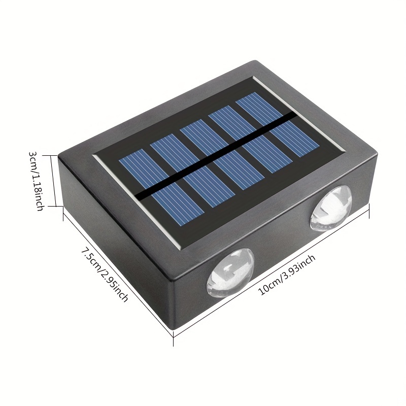 TaoTronic Solar Fence Lights, outdoor waterproof LED Solar Lights