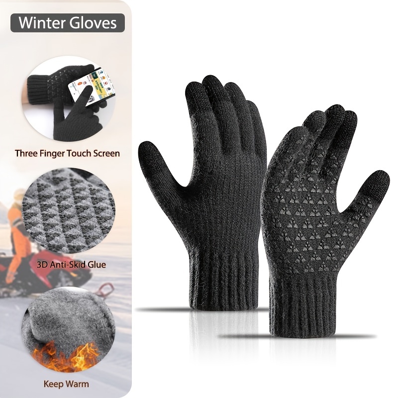 1 Par Guantes Invierno Cálidos Hombres Mujeres Guantes - Temu