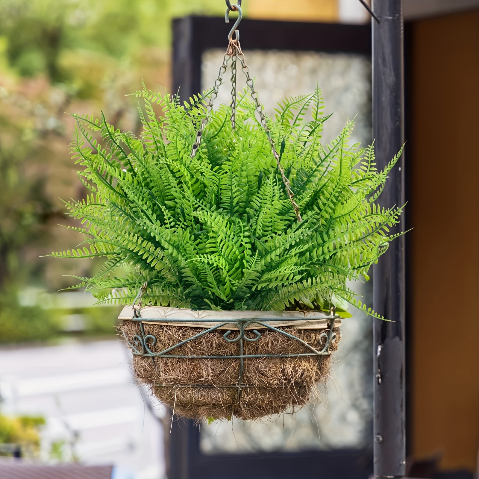 Artificial Fake Boston Fern Plants Bushes Artificial Ferns Outdoor Home  Decor