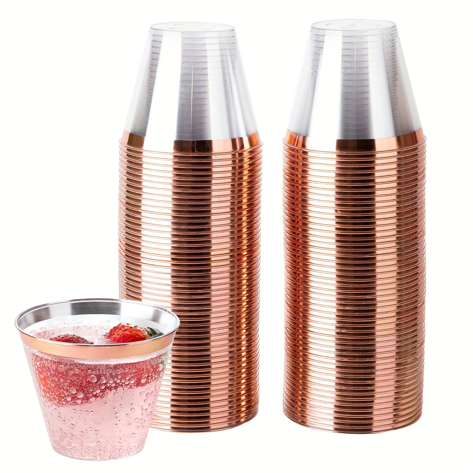 25 Sets 8oz Vasos de plástico desechables para bebidas - Temu