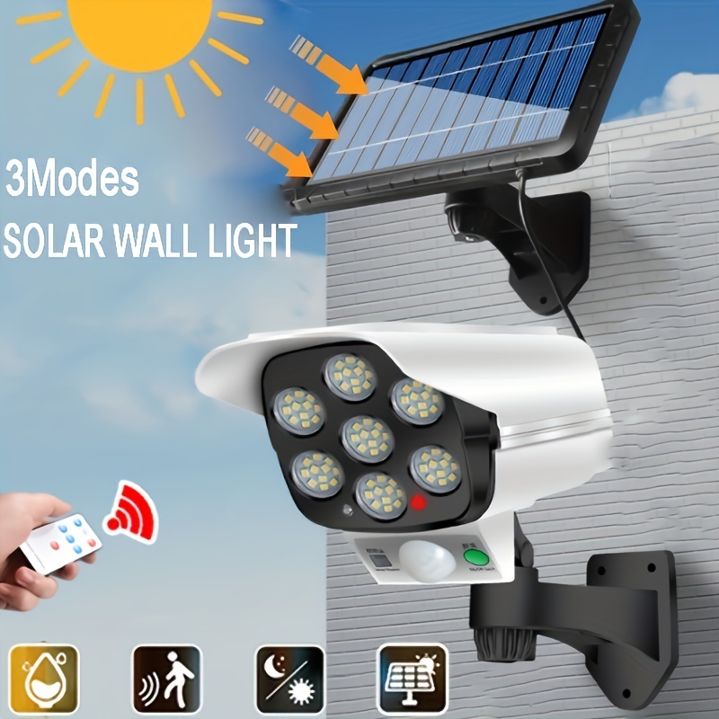 Foco Solar Tipo Cámara Seguridad Sensor De Movimiento – Luces Led Chile