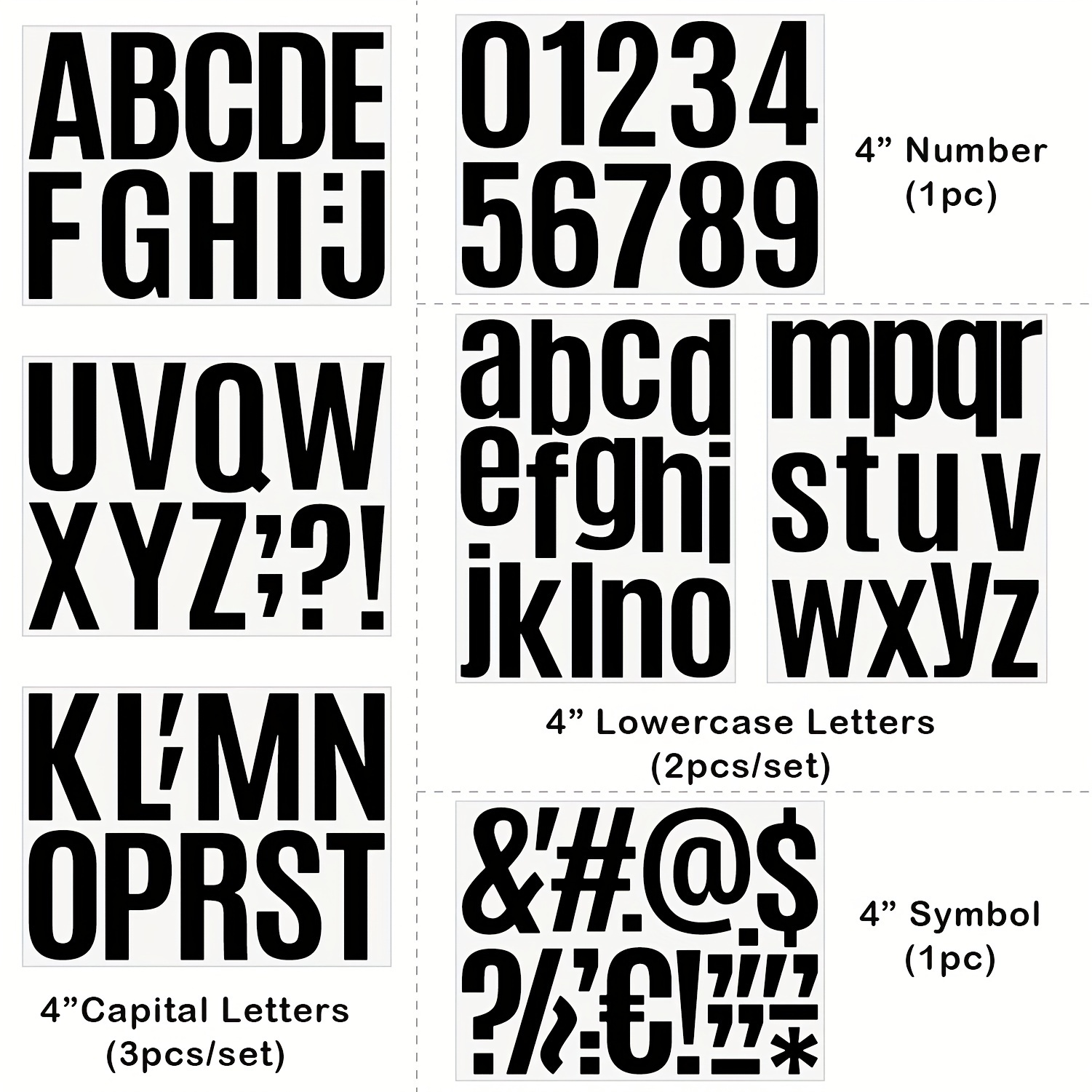 24 Sheets 2 Inch Self Adhesive Letters Stick on Vinyl Letters Capital  Letter Stickers Alphabet Sticker Letter Number 318 Vinyl Self-Adhesive  Sticker