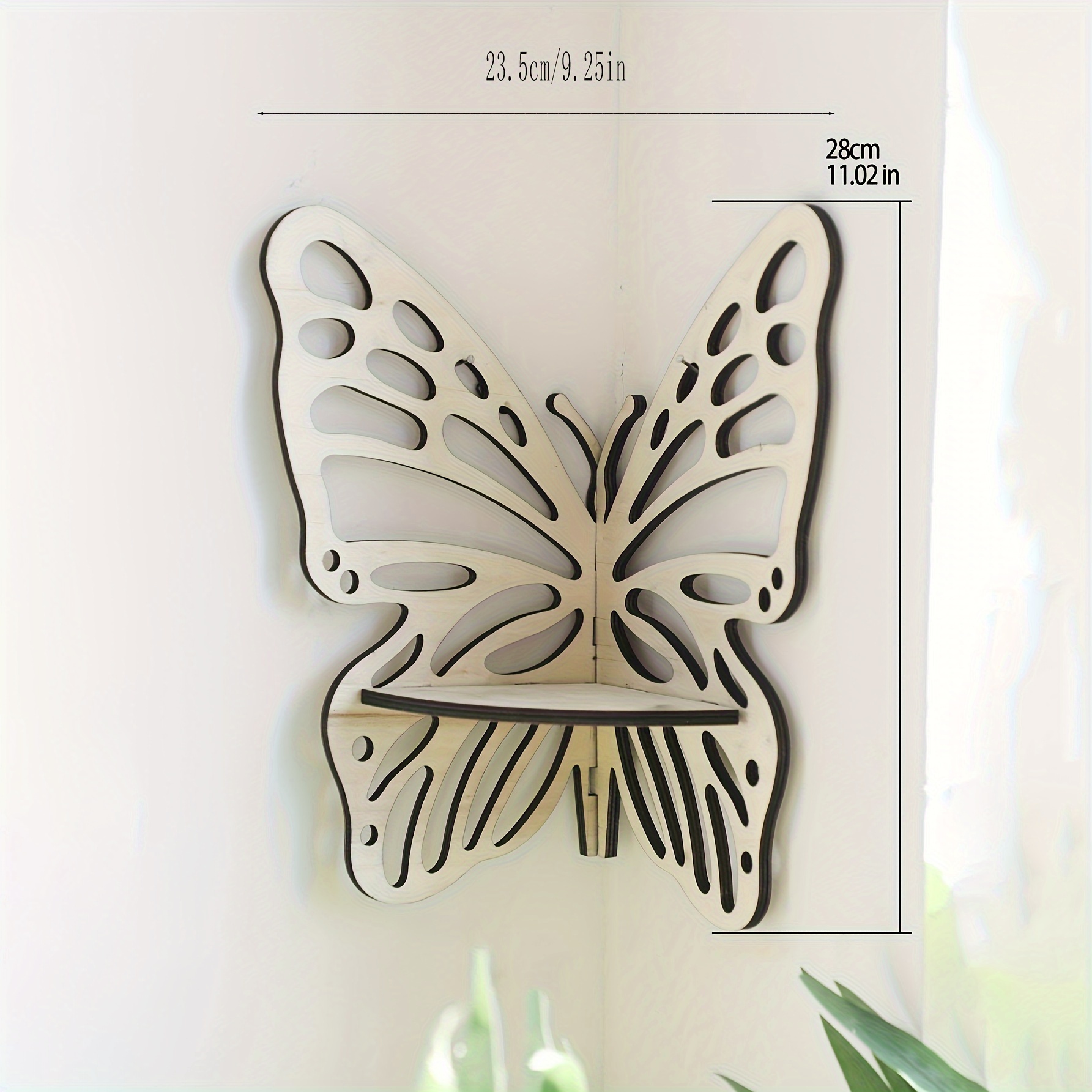 Vintage Crystal Shelf Wood Butterfly Light Crystal Shelf - Temu