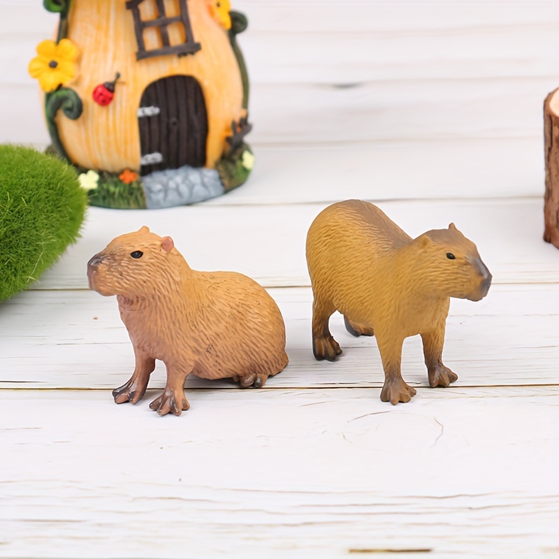Simulation Mini Cute Wild Animals Model Figurines Capybara Collection Toy  Gift - Temu Malta