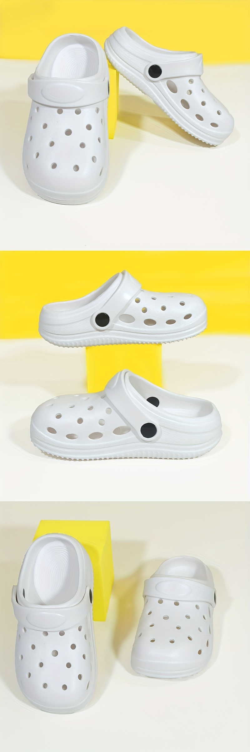 Boys' All-Season Soft EVA Clog Slippers - Slip- Arch & Breathable Round-Toe Design, Lightweight Indoor/ Shoes with Cushioned Insole, Multi-Color Options (, , White, Black, Navy, Brown) for Home, Play & Casual Attire - Ideal for Kids' Casual & Formal Events