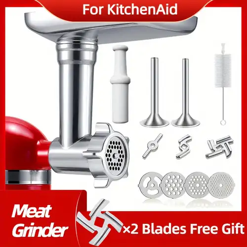Metal Food Grinder Attachments For Kitchenaid Stand Mixers, Meat Grinder, Sausage  Stuffer, Perfect Attachment For Kitchenaid Mixers, Silvery(machine/mixer  Not Included) - Temu Germany