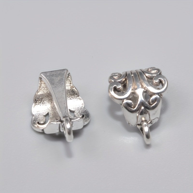 Silvery Jewelry Earring Bail Clasps Earrings Making Material - Temu