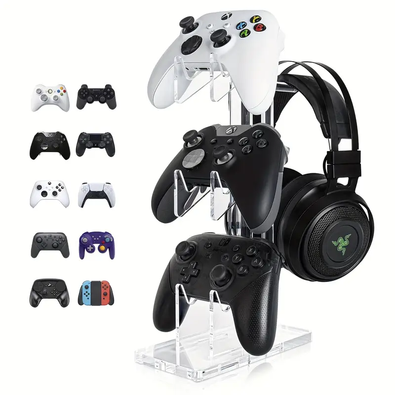 Universal 3 Tier Controller Holder And Headset Stand For - Temu