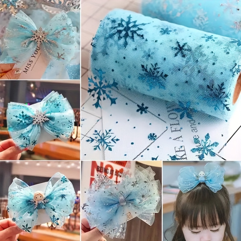 Snowflake Tulle Roll ( *10yards) Christmas Tulle Fabric - Temu