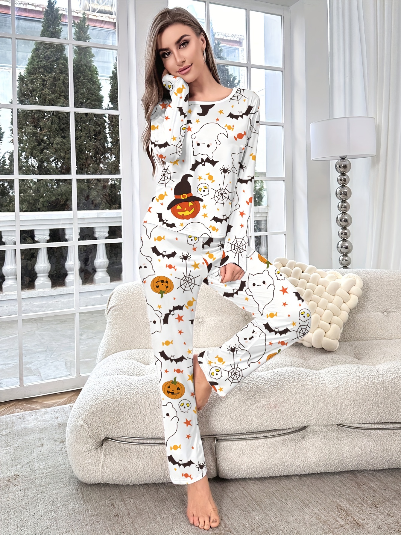 Cute Comfy Plant Print Pajamas Sleeveless Pajama Top Pajama - Temu