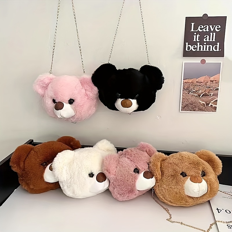 Adorable Small Head Bear Doll Kawaii Plush Toy Pillow - Temu