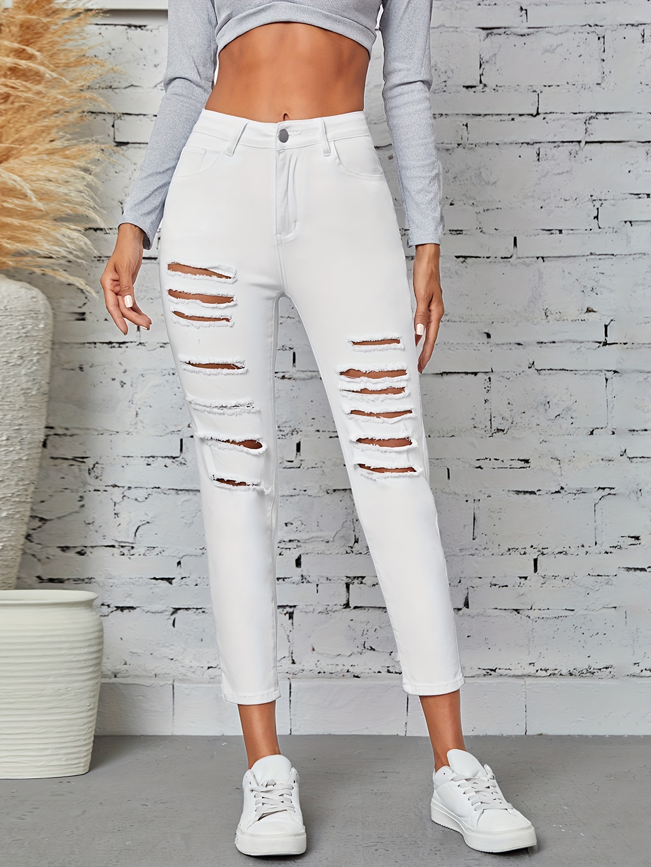 White Jeans For Women - Temu Canada