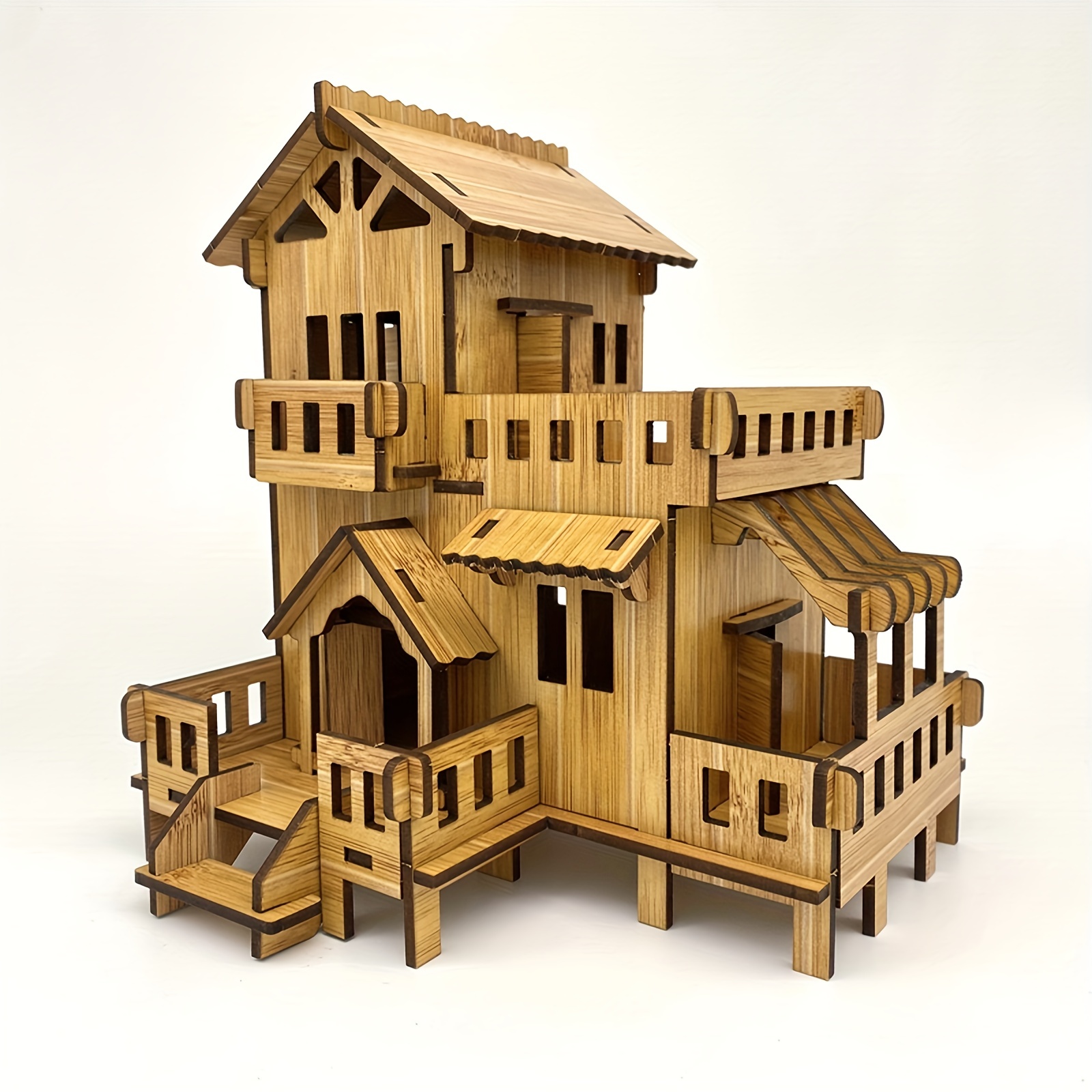 Moulin à vent hollandais en bois 3D Puzzles Modèle Kits Assemblé Éducatif 3D  Puzzle Défi Cadeau pour adultes 3D Assemblage en bois Puzzle Bois Artisanat  Kit Maison Modèle Kit Cadeaux pour lui 