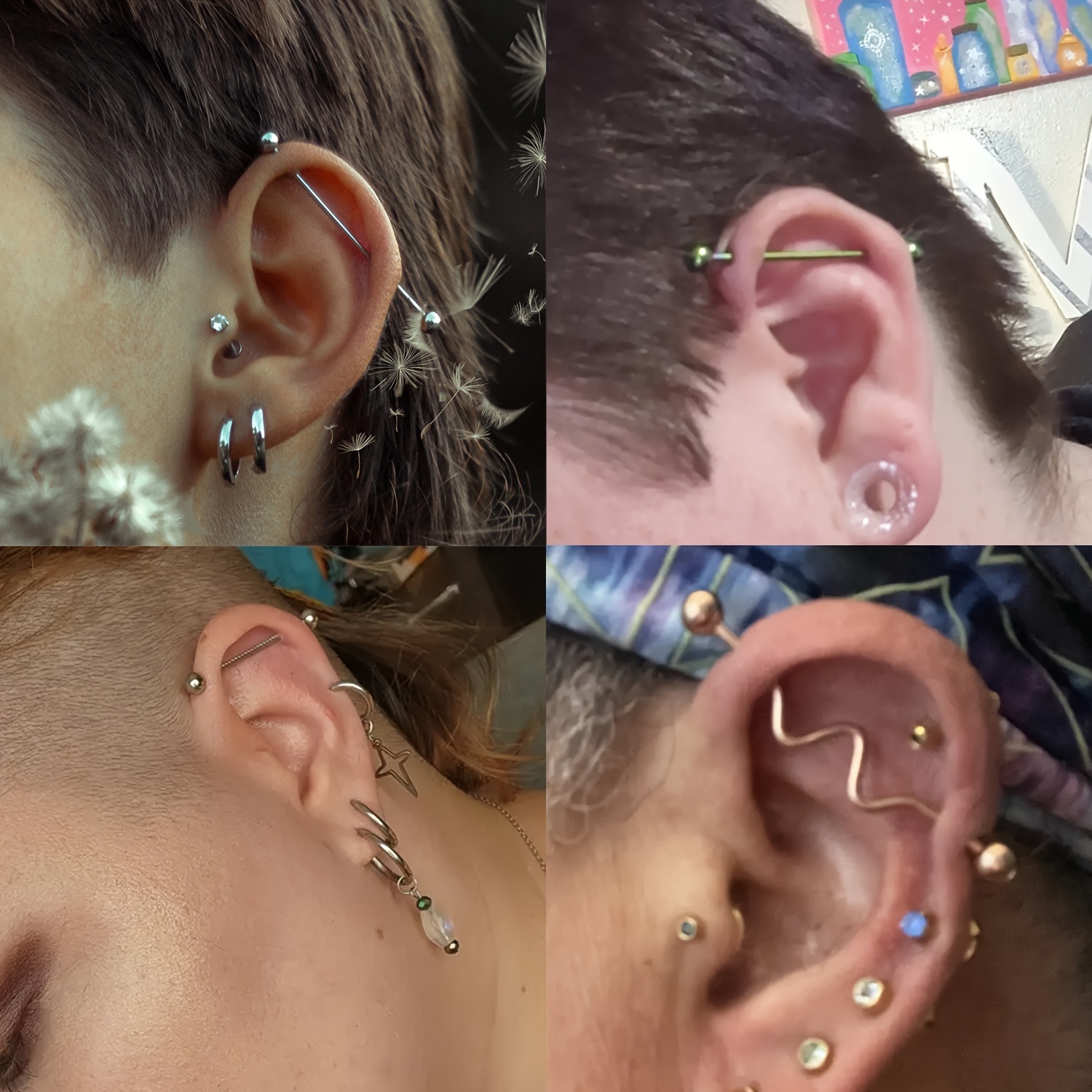 Industrial piercing deals jewelry for guys