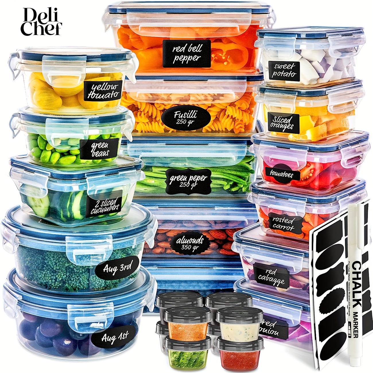 Freshness Preservation Boxes, Silicone Sealed Containers, Multipurpose  Plastic Reusable Rectangle Latch Box, Freezer Safe, Fruit Vegetable  Crisper, Dumpling Meat Eggs Ginger Garlic Green Onion Food Storage  Containers, Kitchen Utensil - Temu