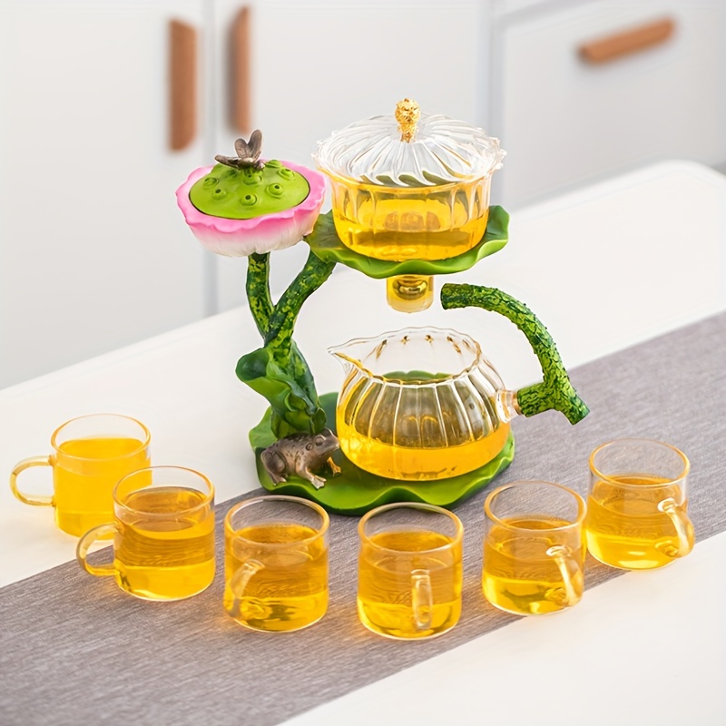 Moon Ceramic Tea Set Rotating Tea Maker For Home And Office - Temu