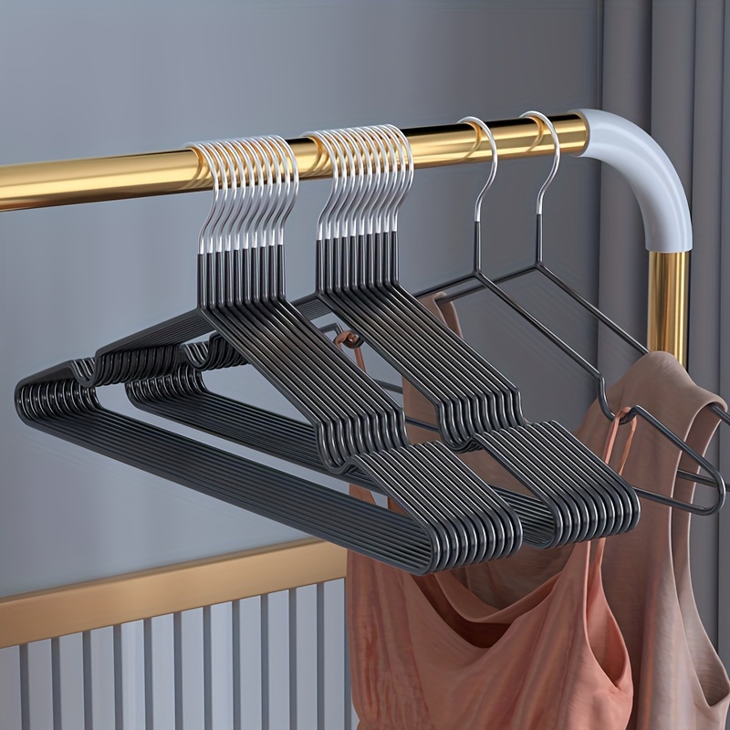 Metal Clothes Hangers Traceless Clothes Racks Sturdy Heavy - Temu