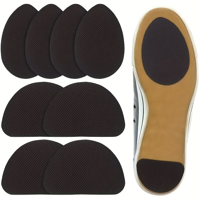 

4 Pairs Of Black Shoe Stickers - Non-slip, Self-adhesive Sole Protectors For Heels!