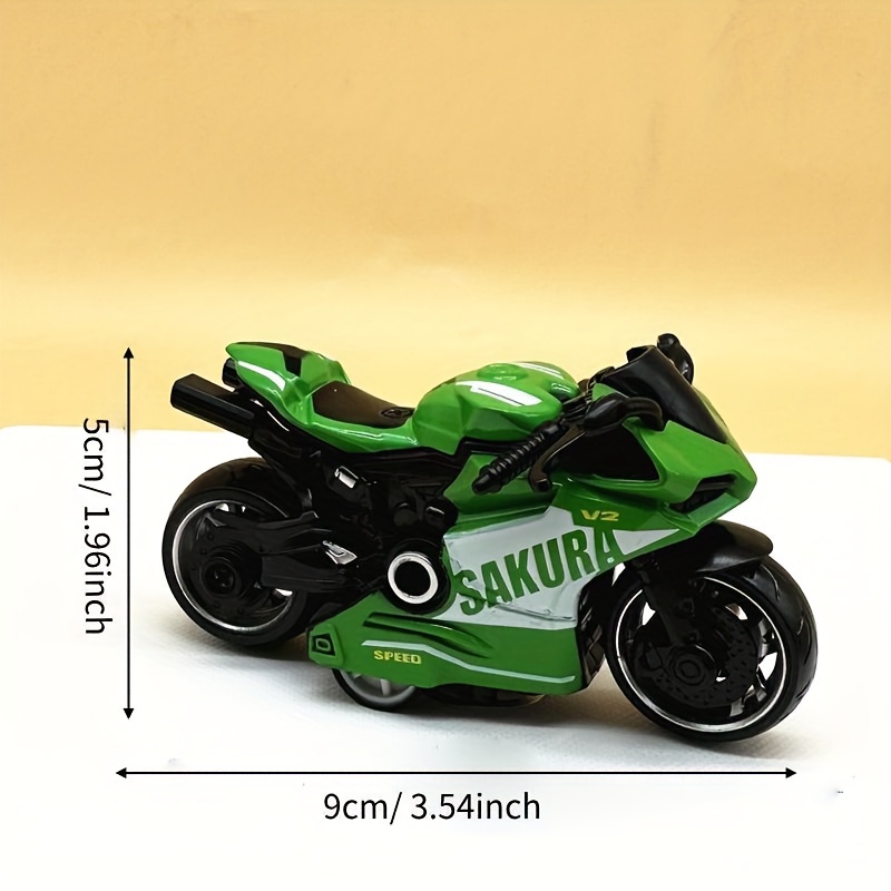 Alloy Pull-back Moto Modèle Ornements Mini Simulation Racing Toy