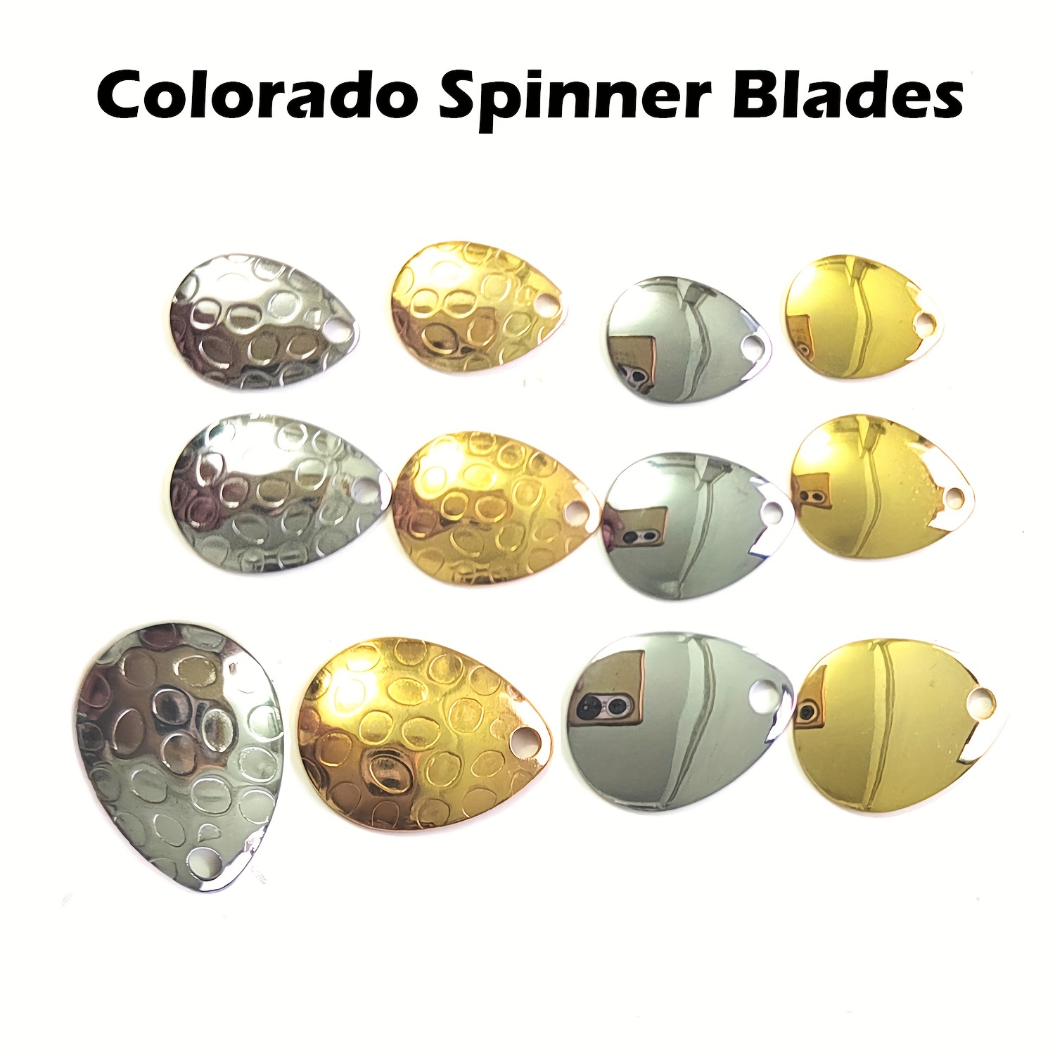 Fishing Spinner Blades Lures Kit 40pcs Colorado Blade DIY Lure