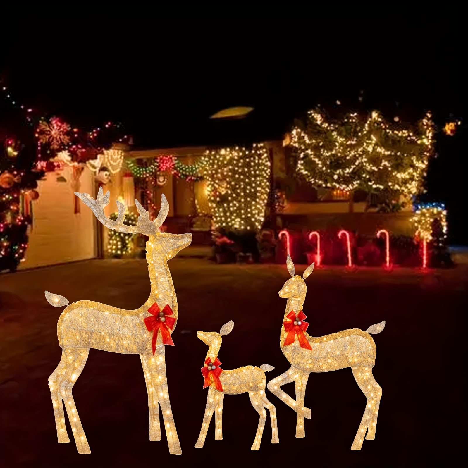 Glowing Reindeer, Light Up Reindeer Home Christmas Decoration, 2d Acrylic  Elk Led Light Up Reindeer Home Set, Christmas Light Up Indoor Patio Lawn  Decoration - Temu Ireland