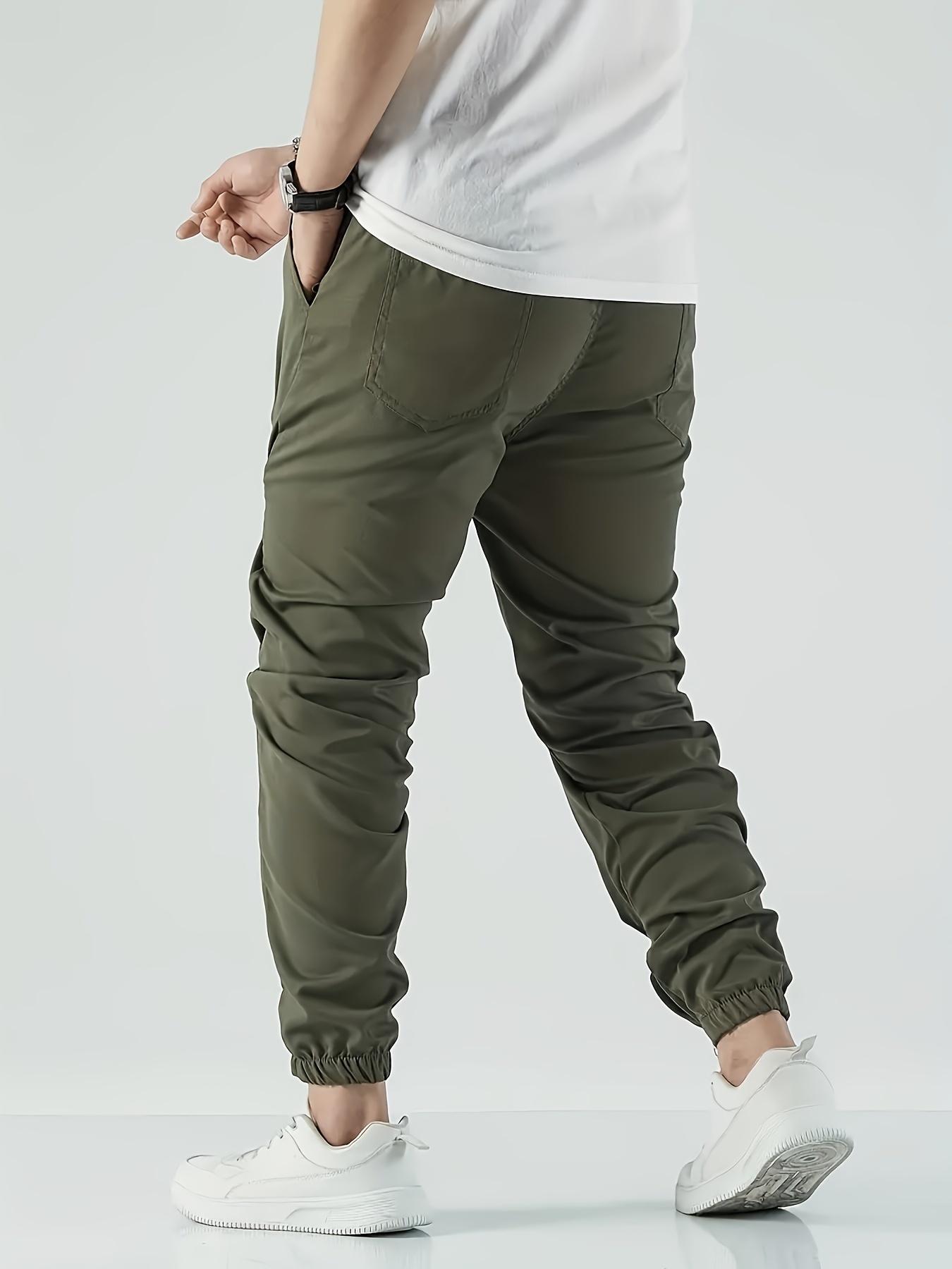 Green joggers outfit mens sale