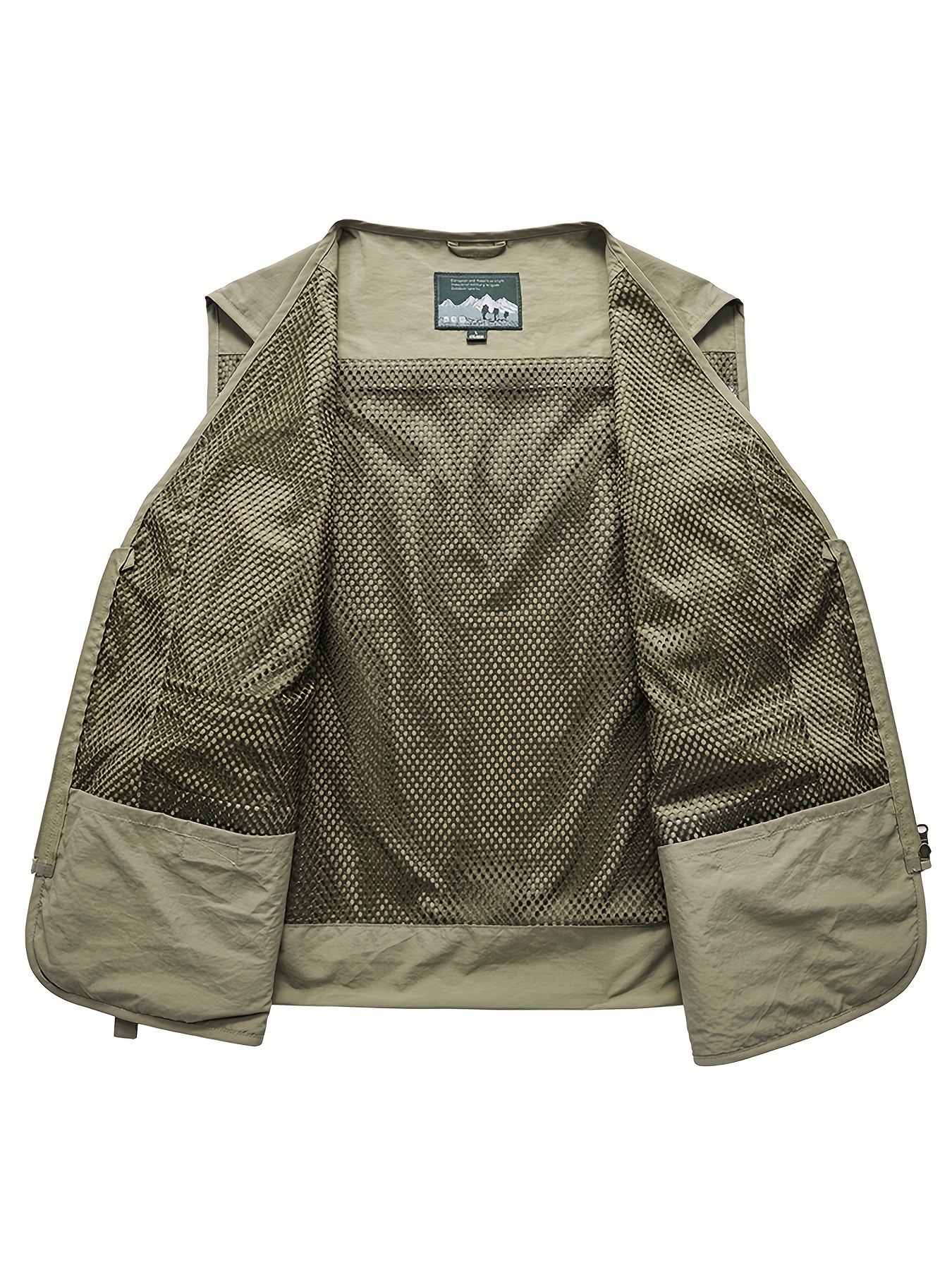 Breathable Mesh Zip Cargo Vest Men Perfect Fishing Hiking - Temu Canada