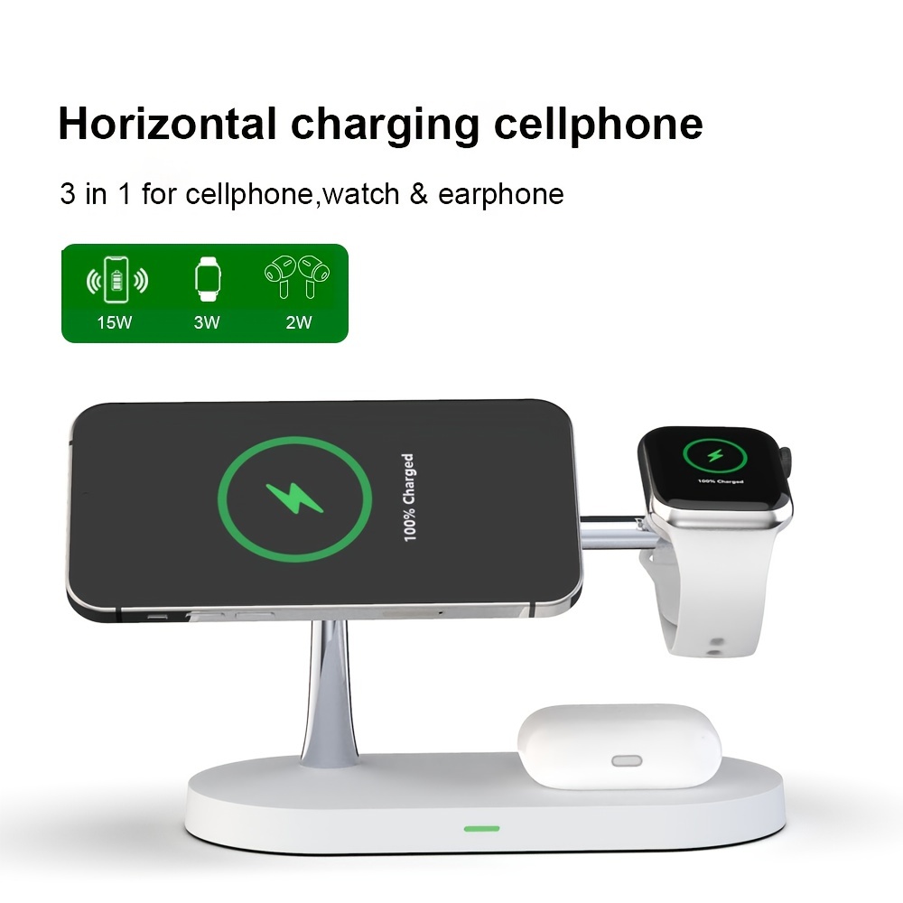 Belkin BoostCharge Pro MagSafe 3-in-1 Wireless Charger for iPhone, Watch  and Headphones - 15W Fast Charging for iPhone 15,14, or 13 Series, Apple