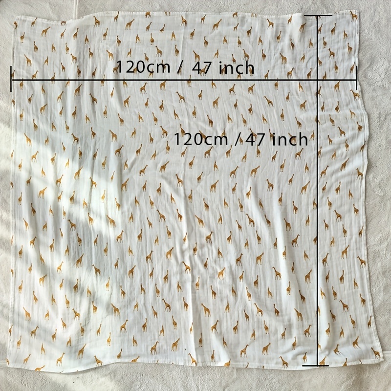 Manta de muselina de diseño de algodón, manta de muselina de 120 x 120 cm,  manta