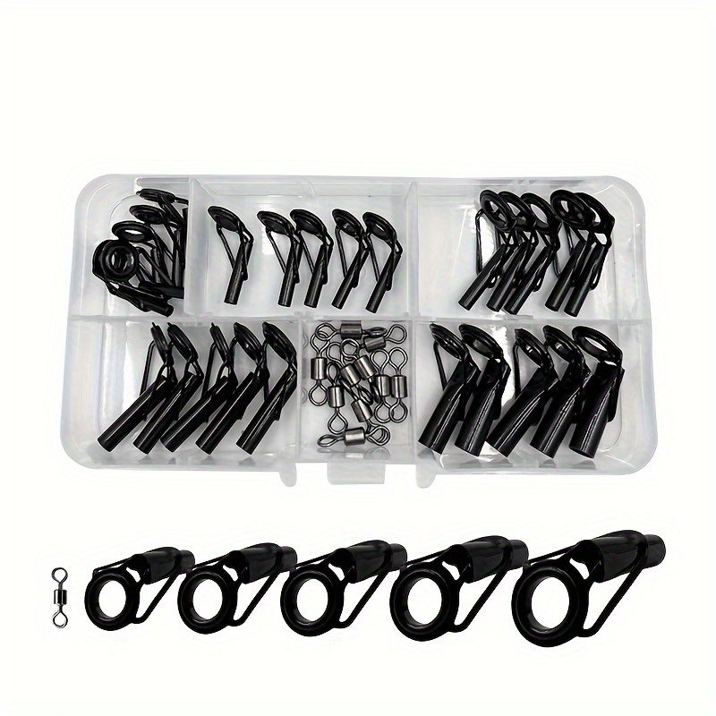 35pcs/box Fishing Rod Guides, Stainless Steel Ceramic Fishing Rod Eyes And  Guides, Fishing Rod Repair Kit, Fishing Tools And Accessories