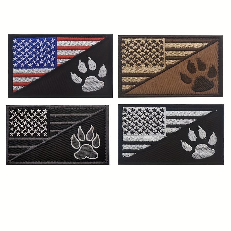 Parches personalizados con nombre, 2 piezas de parche con nombre militar  personalizado, bordado de bandera de Estados Unidos, etiqueta táctica para