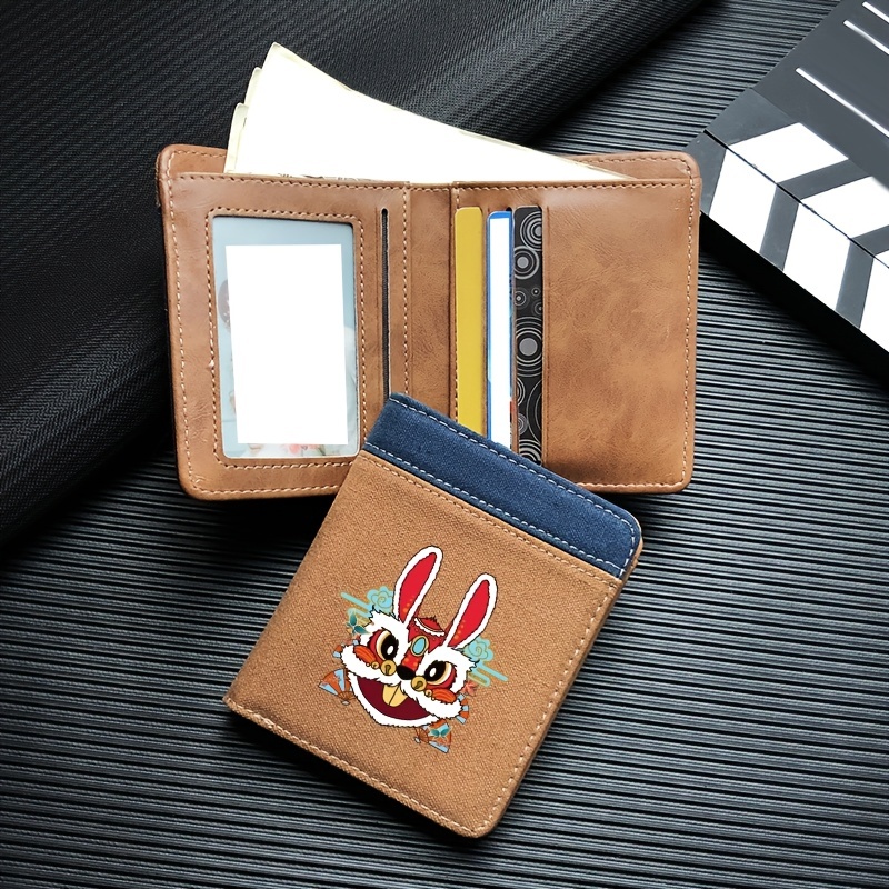 New Short Men's Wallet Stylish Rabbit Print Men's Wallet Men's