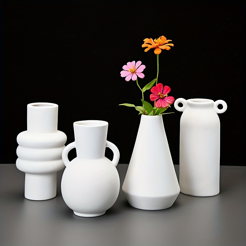 Modern Minimalist Matte Pastel Mini Ceramic Vase Collection – Blue