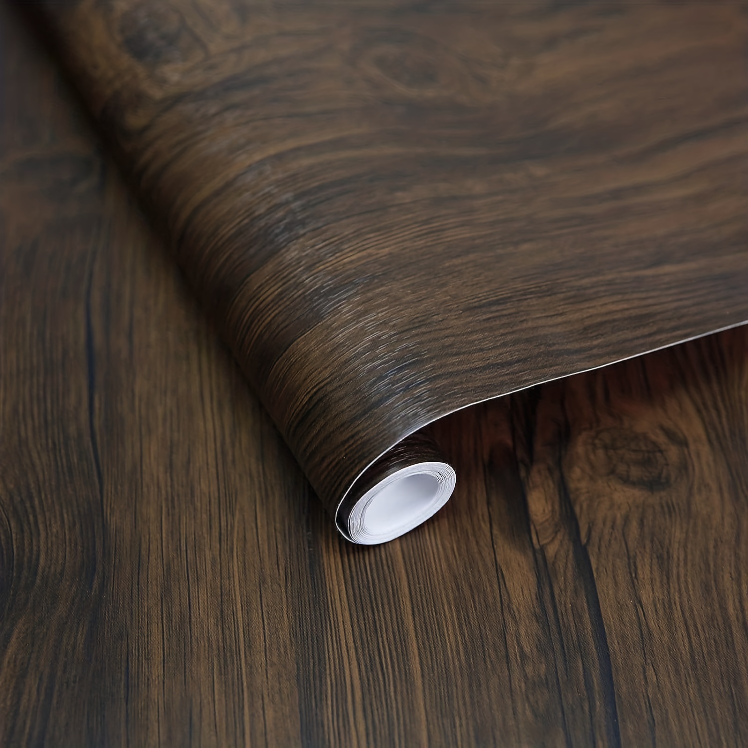 Papel adhesivo de madera marrón para encimeras de 15.7 x 236 pulgadas,  papel tapiz de vinilo con aspecto de madera, papel de contacto para  armarios de