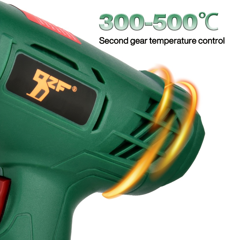  PYD Life Heat Blower Gun Mint Green for Sublimation Blanks  Shrink Wrap Film 110 V 1800 W Hot Air Gun for Shrink Wrap Temperature  Control with 2-Temp Settings 122℉~924℉ : Tools