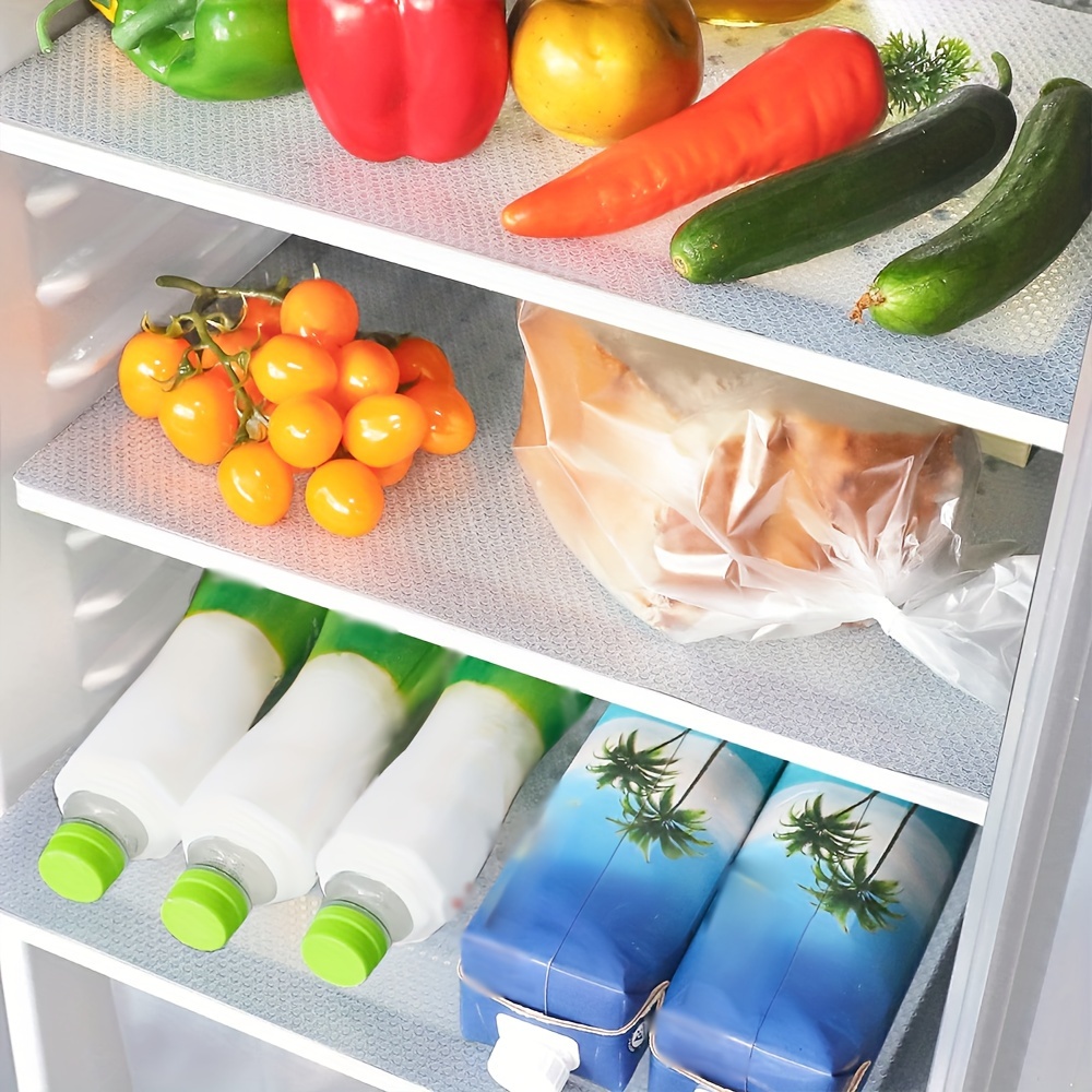 Refrigerator Liners, Washable Fridge Mats, Refrigerator Covers Pads,  Waterproof Non-slip Freezer Glass Shelf Liners, Cabinet Drawers Mat,  Kitchen Gadgets - Temu