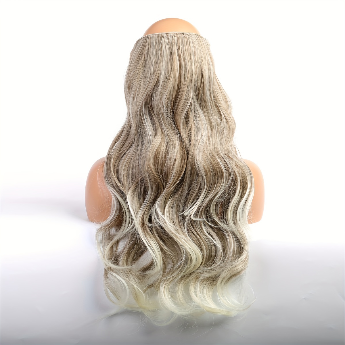 4pcs Straight Hair Pieces Synthetic Extensions for Daily Use