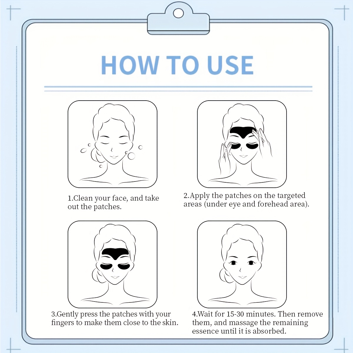 Pearl Forehead Patch Set with 24K Eye Mask - Moisturizing and Pore Refining