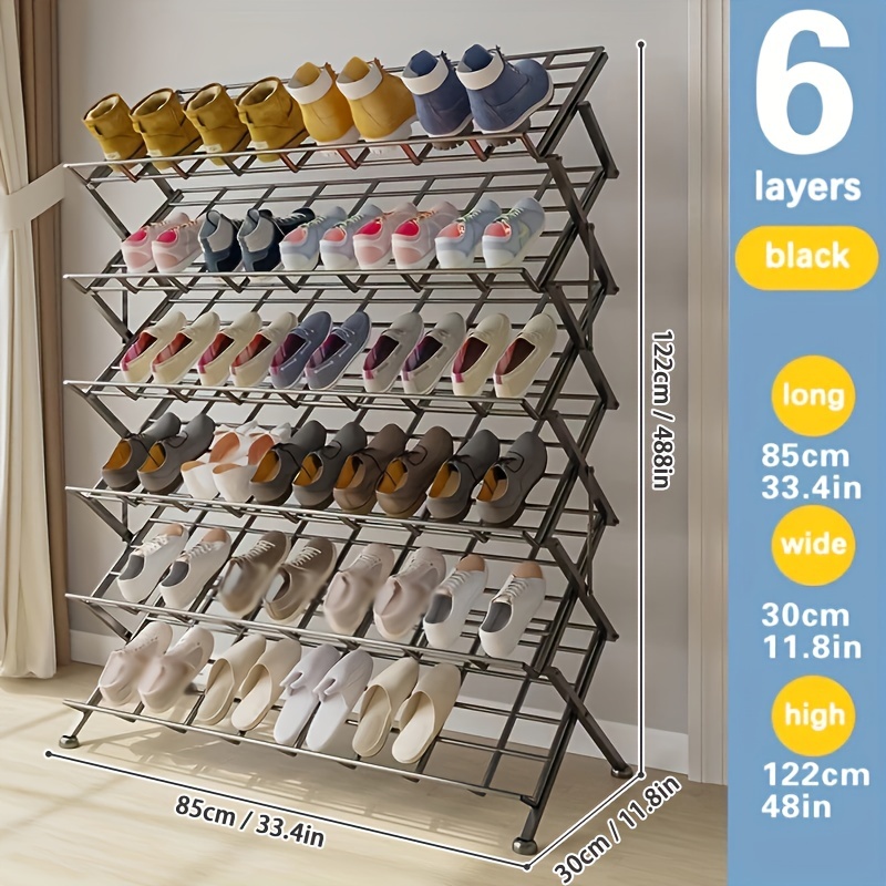 5 Shelf Shoe Rack Organizer Storage Shoe Rack Space Saver for Bedroom