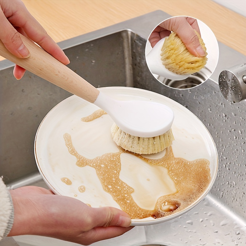 Wooden Dish Washing Brush With Long Handle 