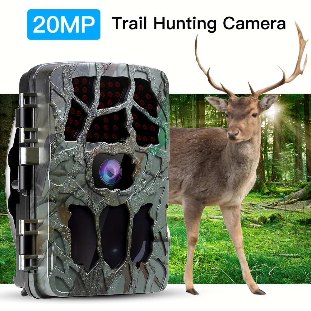 Cámara de rastreo 4K 32MP, cámaras de caza con visión nocturna activada por  movimiento impermeable, cámara de ciervo con cámara LCD de 2.4 pulgadas