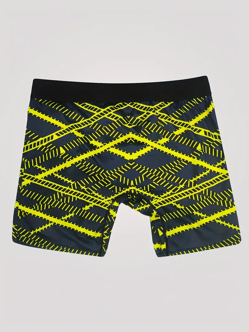 Yellow Duck Pattern Men's Stretch Boxer Briefs Breathable - Temu