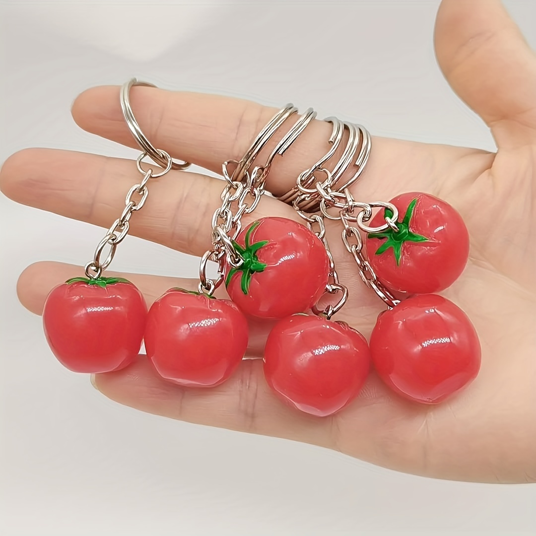 New simulation Cherry Tomatoes key chain creative fashion fruit