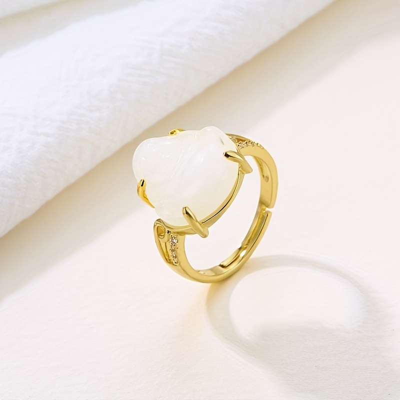 Men's Retro Buddha Adjustable Ring, Unique Design