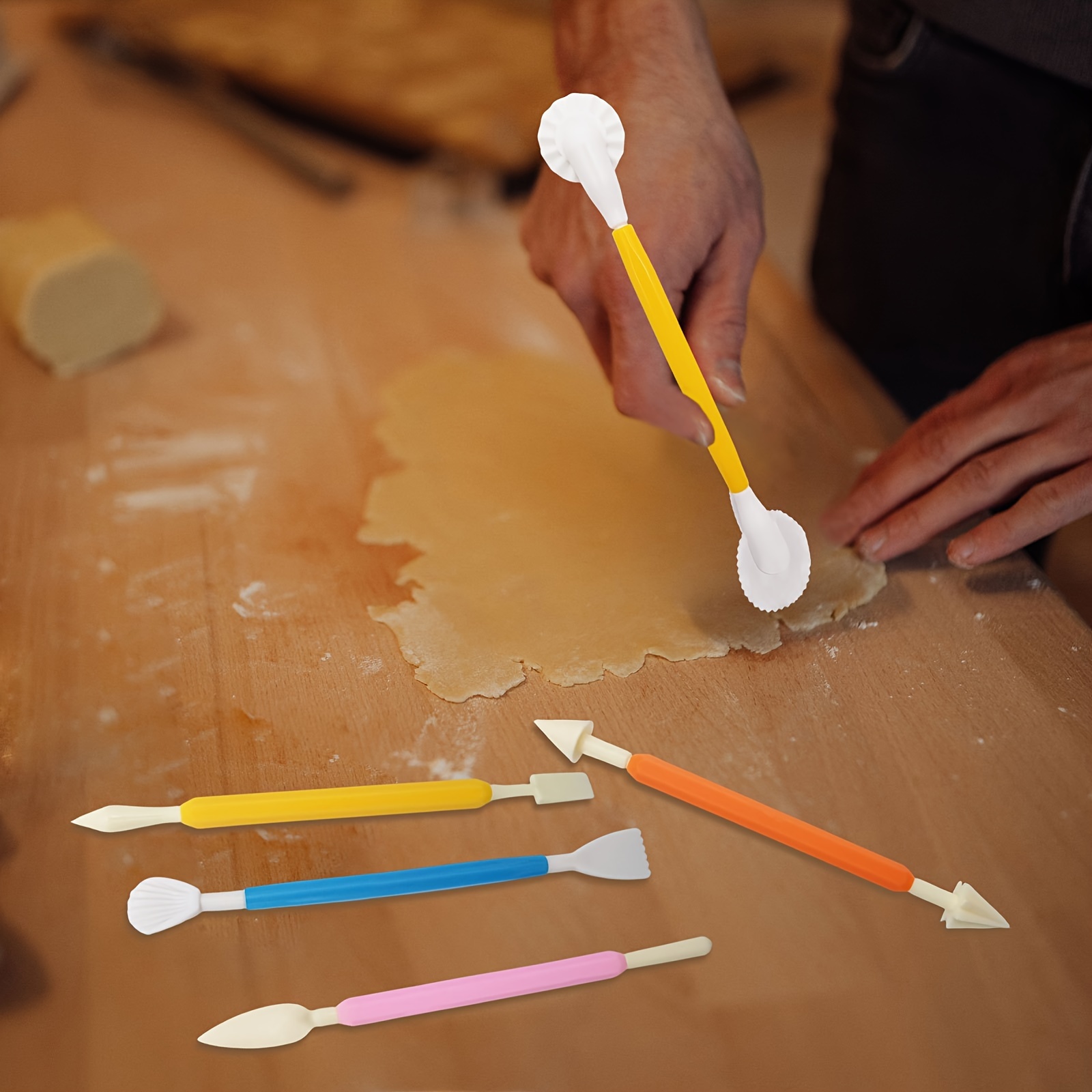 Fondant Cake Decorating Modelling Tools 16 Patterns Carving - Temu