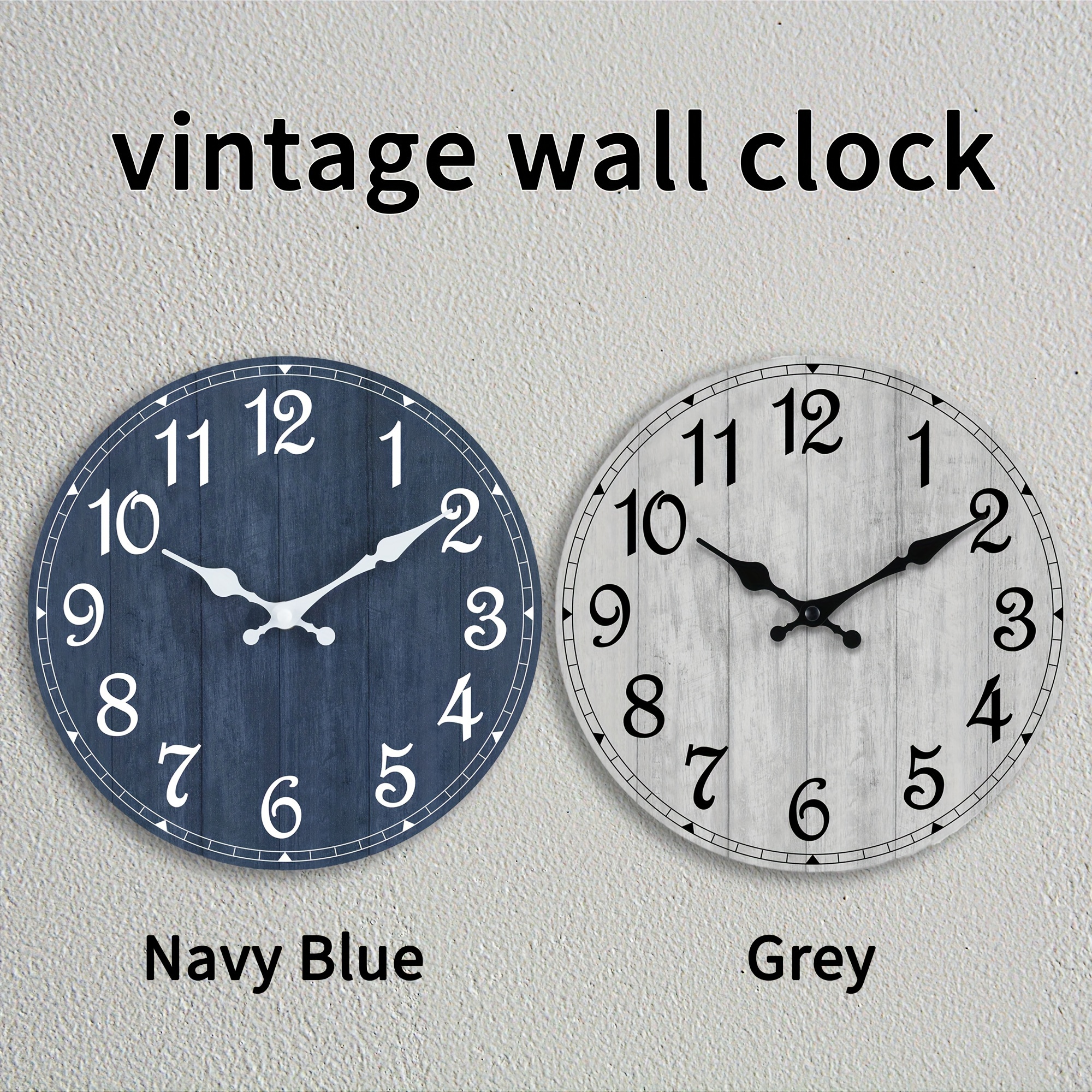 Relojes de pared Silenciosos Movimiento sin tictac Decoración de pared  Hogar/Oficina/Hotel/Bar/Restaurante/Aula Relojes (Plata)