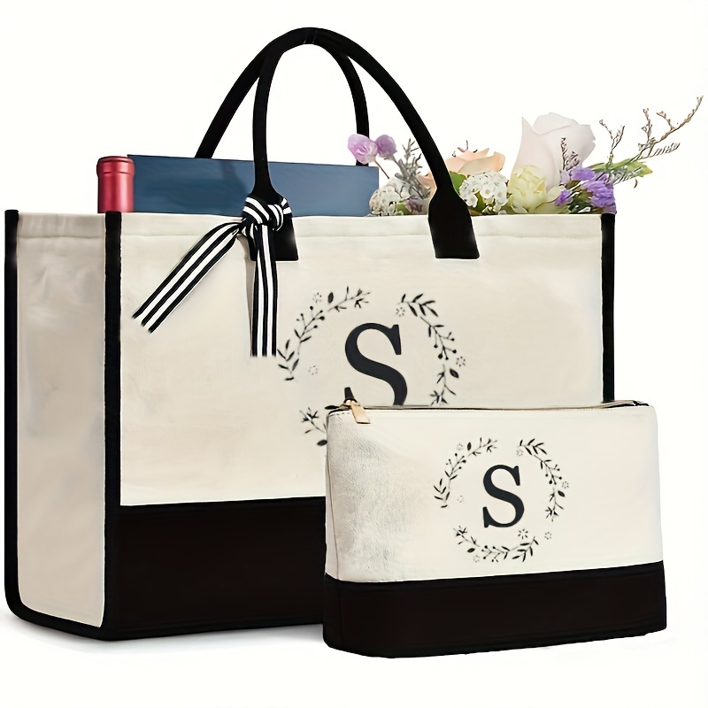 Shopping Bag Set Blank Canvas Tote Bag Reusable Gift - Temu